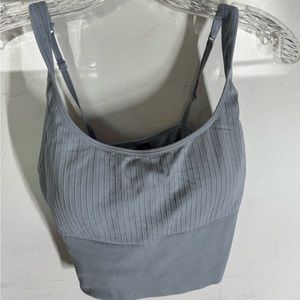 Blue workout crop top from PINK